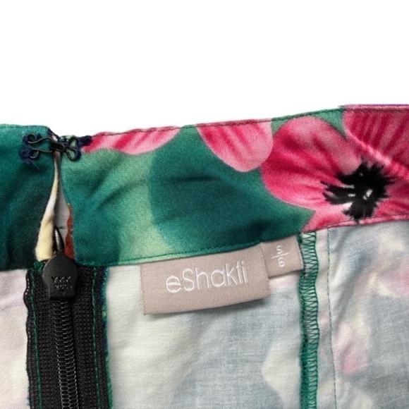 ESHAKTI jewel tone floral pencil skirt - Picture 6 of 7